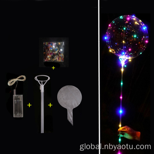 Happy Anniversary Foil Balloon led light up helium pvc clear inflatable balloon Factory